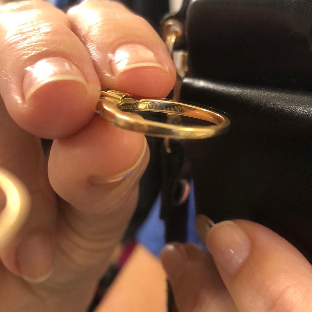 14 kt gold natural emerald and diamond ring. - Picture 7 of 16